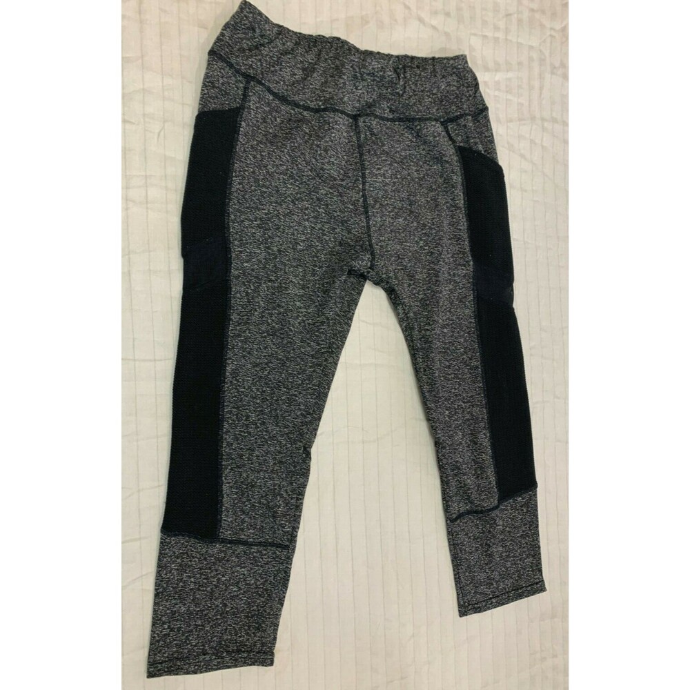 SILVER LEG WOMENS PULL ON ATHLETIC YOGA CAPRIS PANTS SIZE M